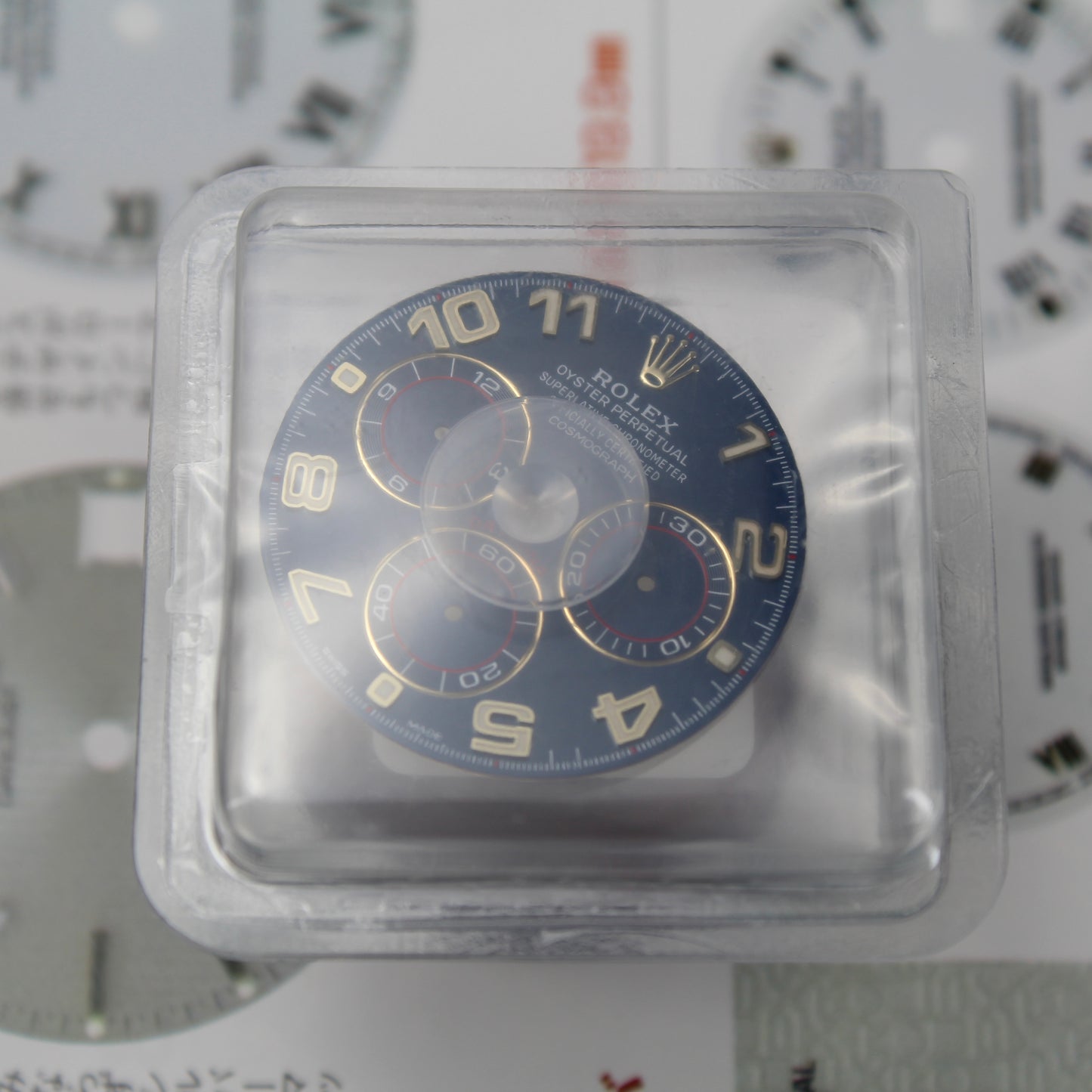 NEW Rolex 13-116528-260 Daytona Quadrante Blu Racing 116518 116528 Chromalight Dial In Blister