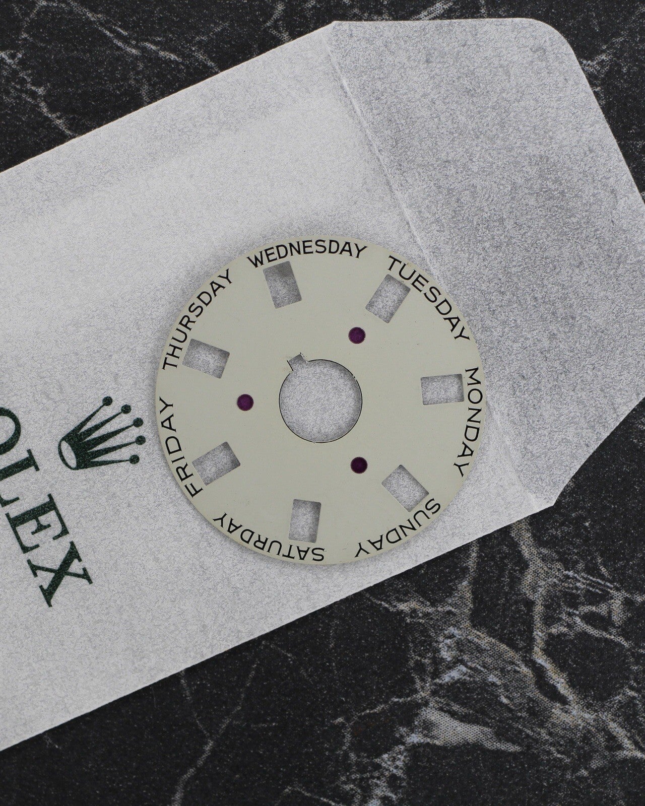 NEW Rolex 3055-5135-201 Day-Date Wheel English Week Grey Bianco Settimana 5055