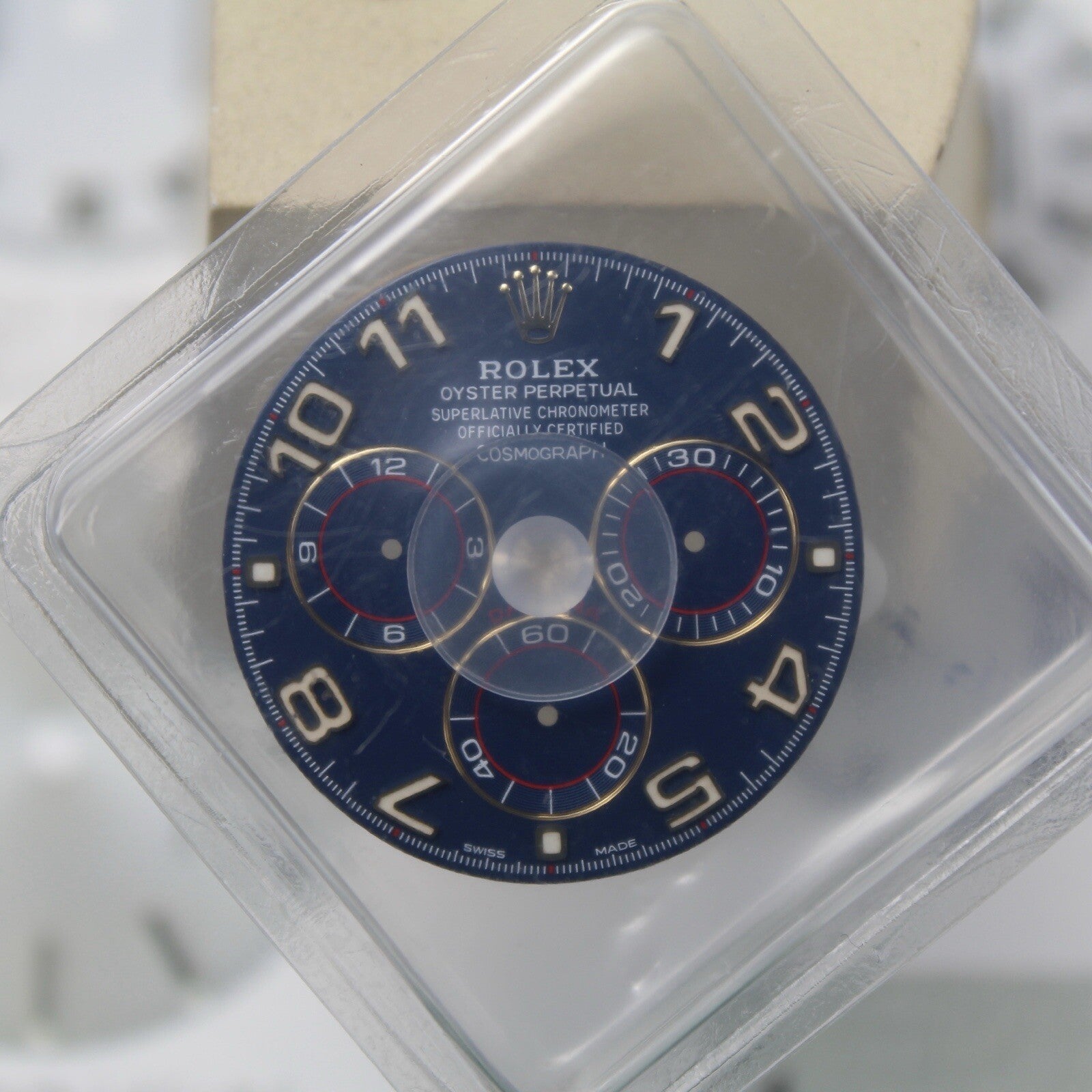 NEW Rolex Daytona 116518 116528 Quadrante Blu Racing Chromalight Originale Blist