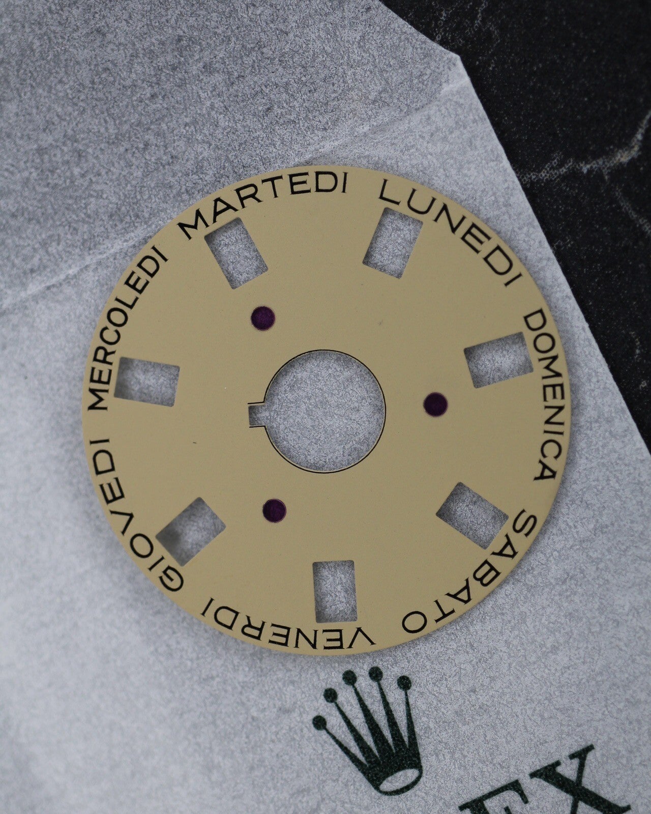 NEW Rolex 3055-5135-104 Day-Date Wheel Giorno Settimana Italian Champagne 5055