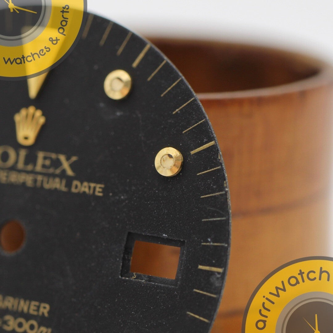 Rolex Submariner 16803 16808 Nipple Dial Matte Black GENUINE Quadrante Vintage