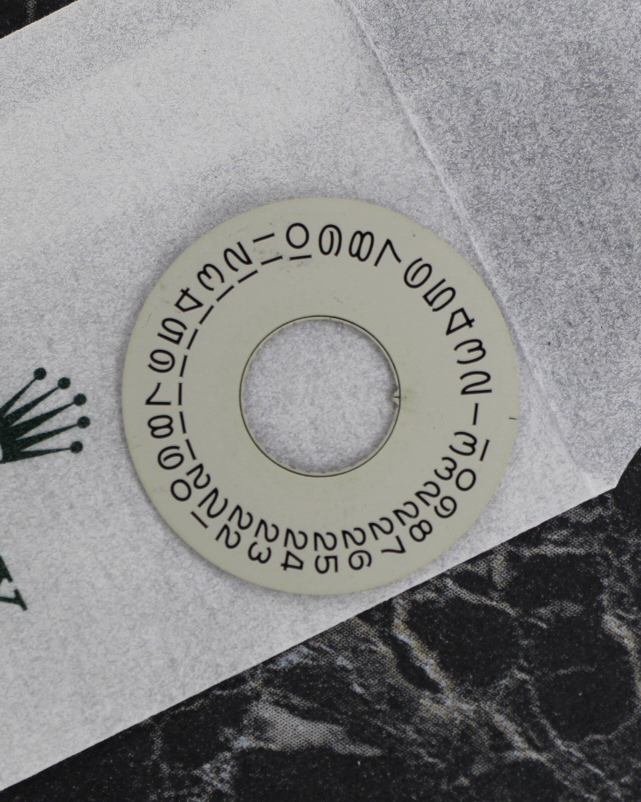 NEW Rolex 3055-5134-2 Day-Date Indicator Grey Datewheel Genuine Bianco Data 5055