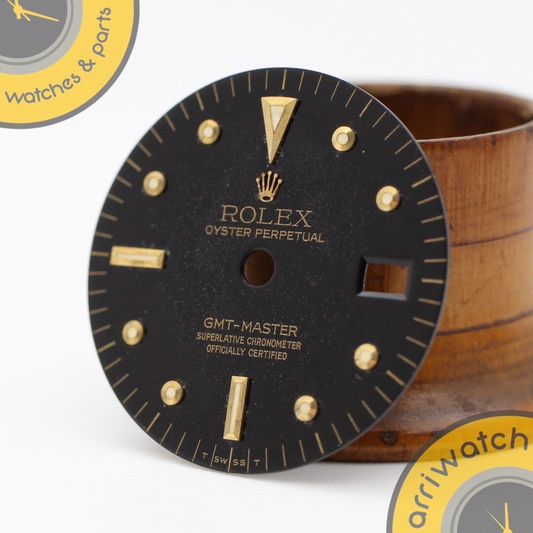 Rolex GMT Master 1675 Nipple Dial Black GENUINE Quadrante Originale Vintage 1575