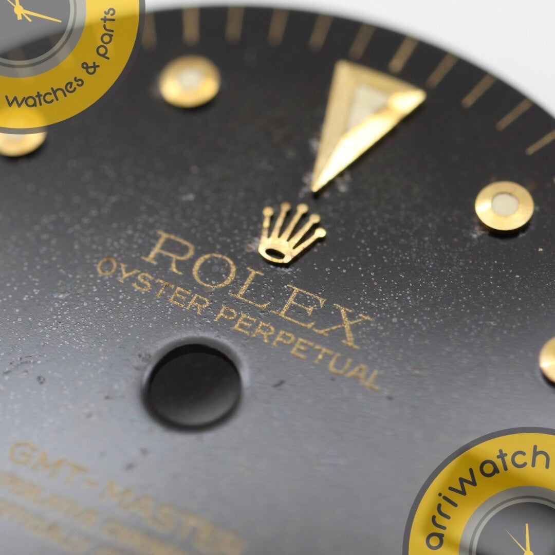 Rolex GMT Master 1675 Nipple Dial Black GENUINE Quadrante Originale Vintage 1575