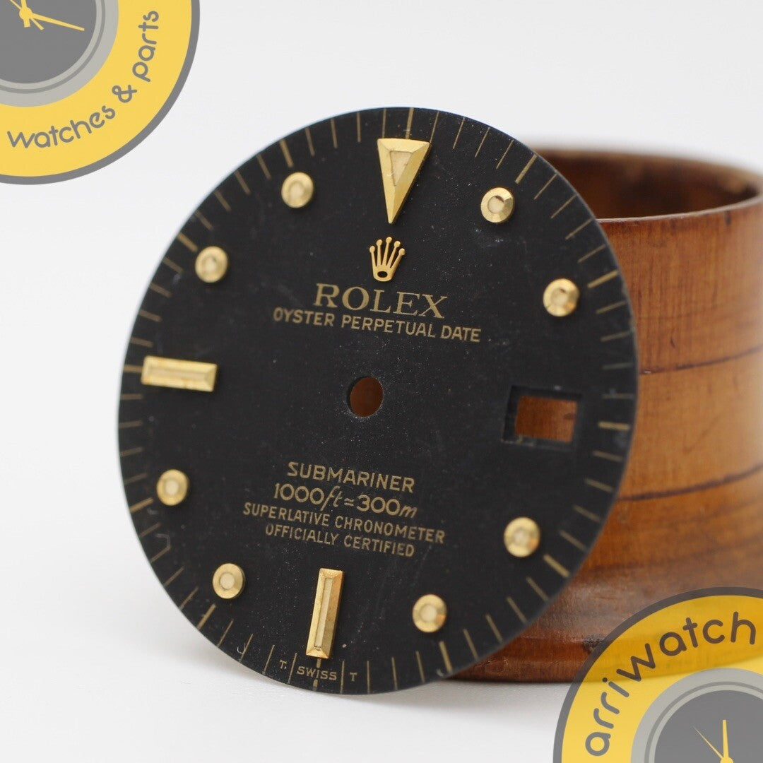 Rolex Submariner 16803 16808 Nipple Dial Matte Black GENUINE Quadrante Vintage