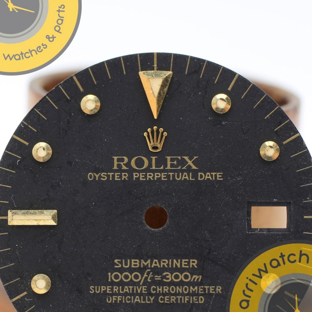 Rolex Submariner 16803 16808 Nipple Dial Matte Black GENUINE Quadrante Vintage