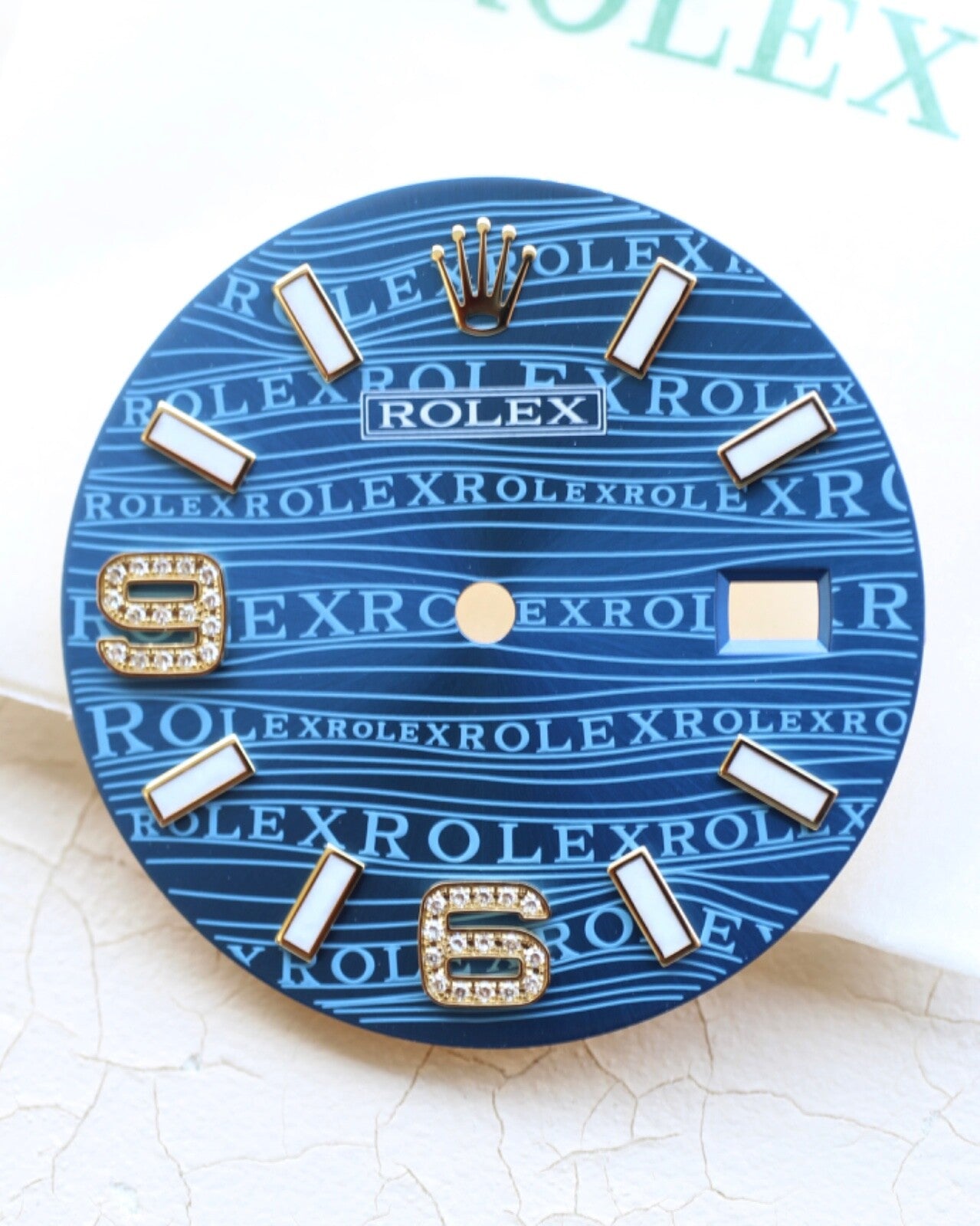 NEW Rolex Datejust Special Blue Waves 3 6 Diamond Dial 116203 116233 Quadrante