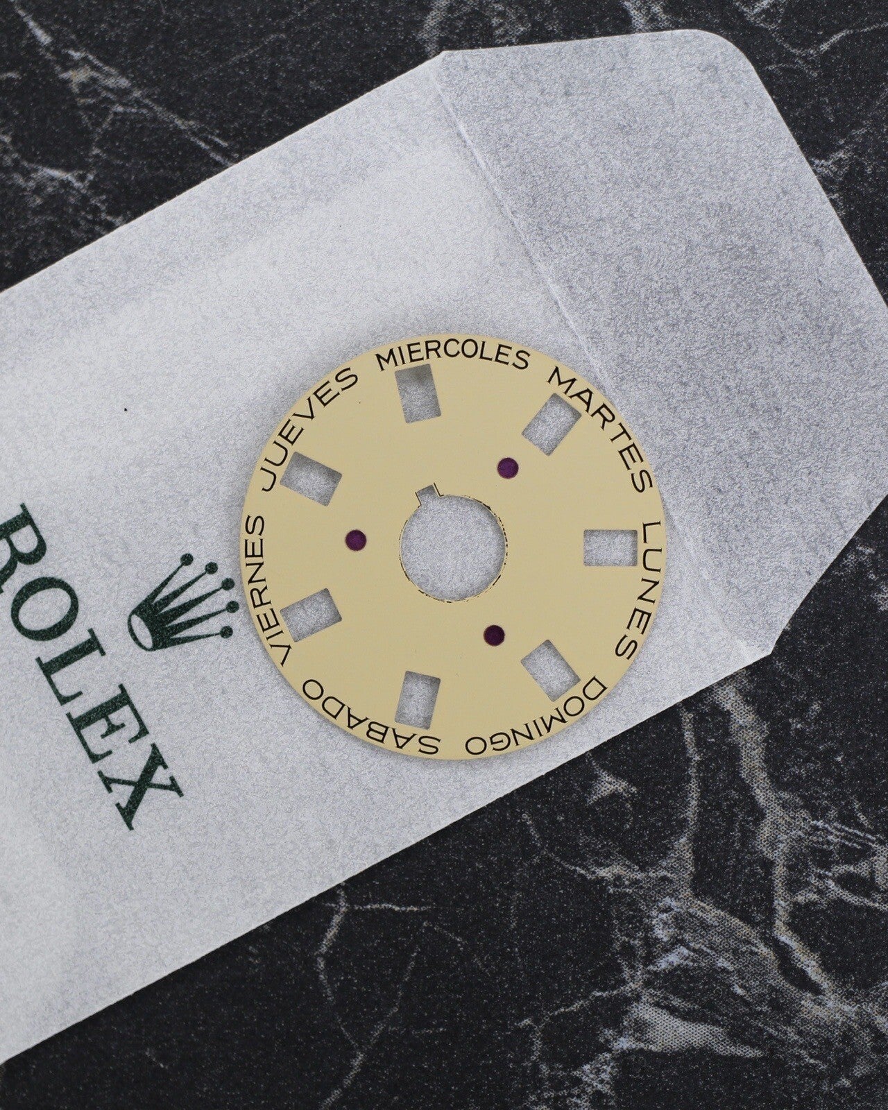 NEW Rolex 3055-5135-102 Day-Date Wheel Spanish Week Champagne Settimana 5055