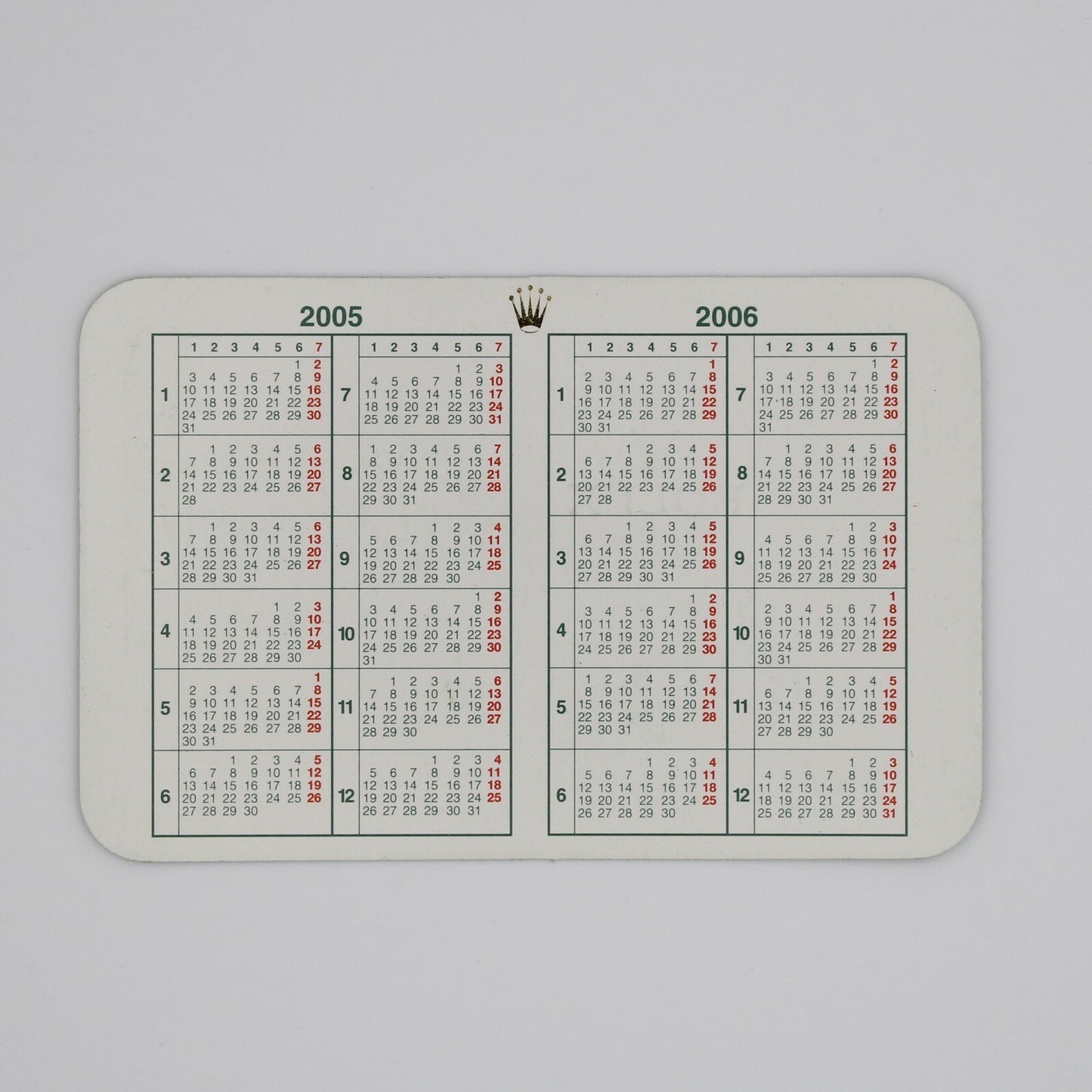 ROLEX NOS ORIGINAL VINTAGE CALENDAR 2005 2006 RARE