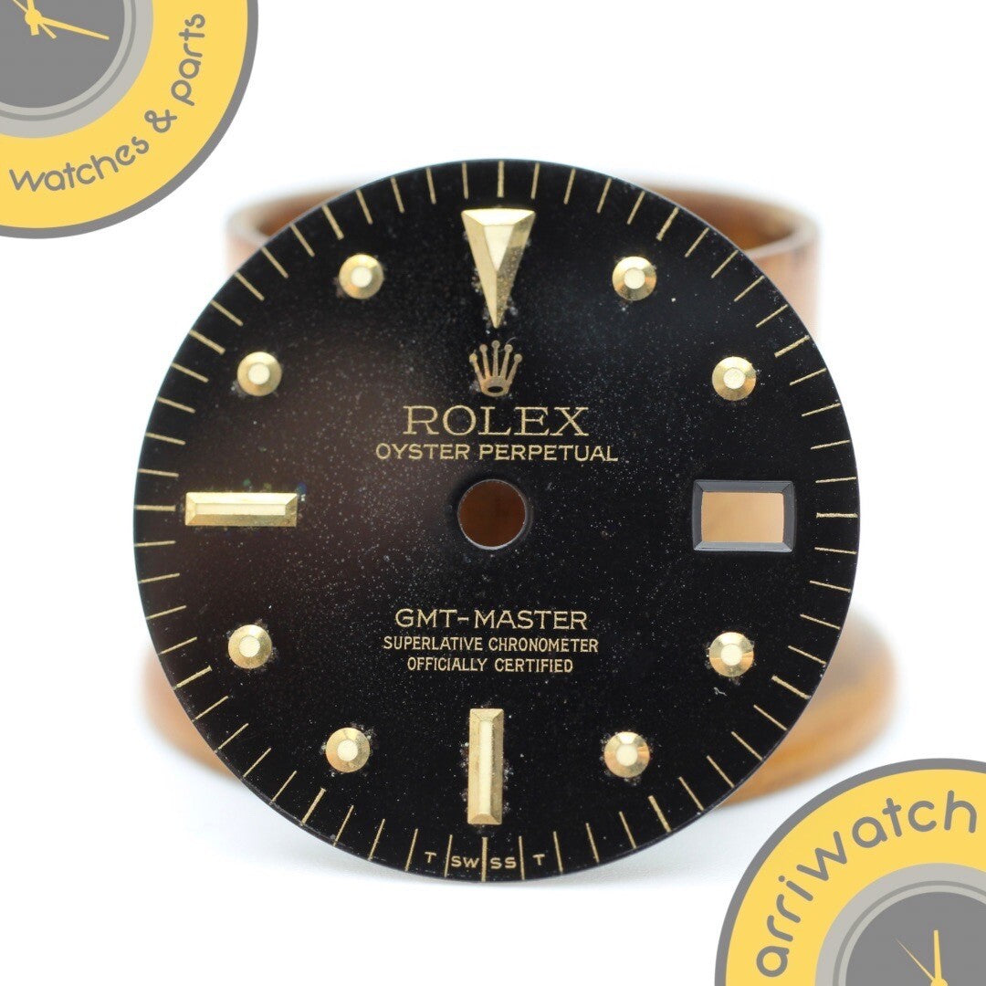 Rolex GMT Master 1675 Nipple Dial Black GENUINE Quadrante Originale Vintage 1575