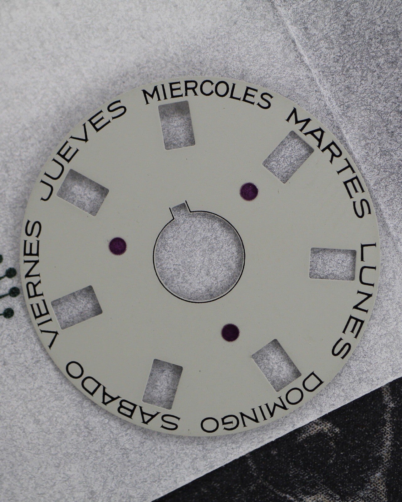 NEW Rolex 3055-5135-202 Day-Date Wheel Spanish Week Grey Bianco Settimana 5055