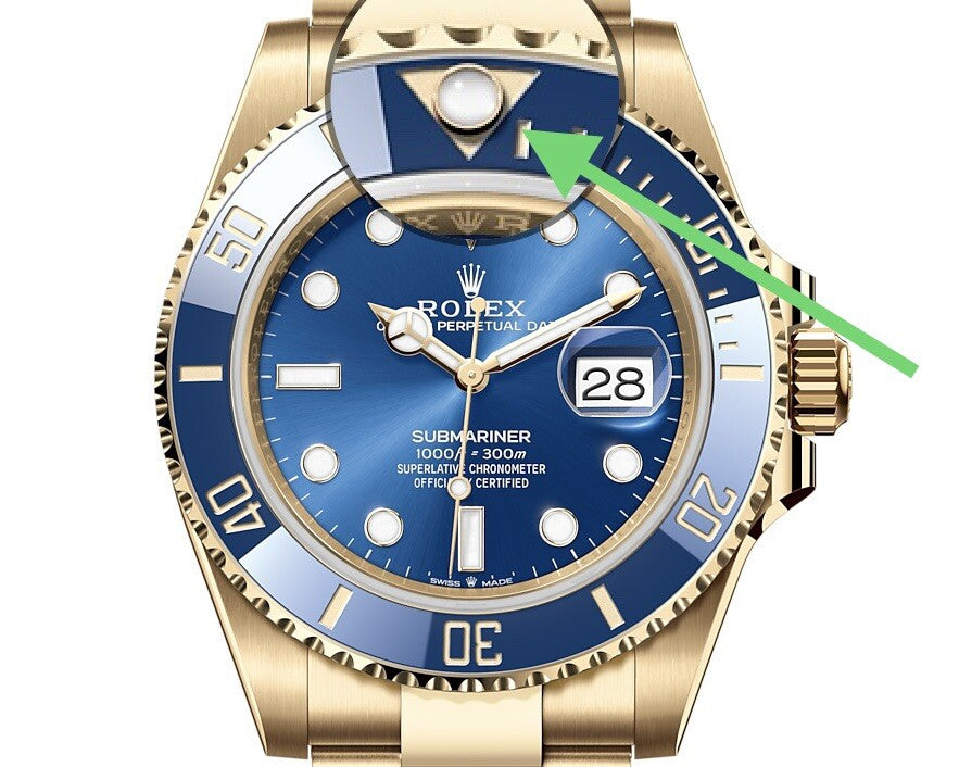 BRAND NEW Rolex 31A-116668 Chromalight Lume Bezel Insert Dot Yellow Gold 116618