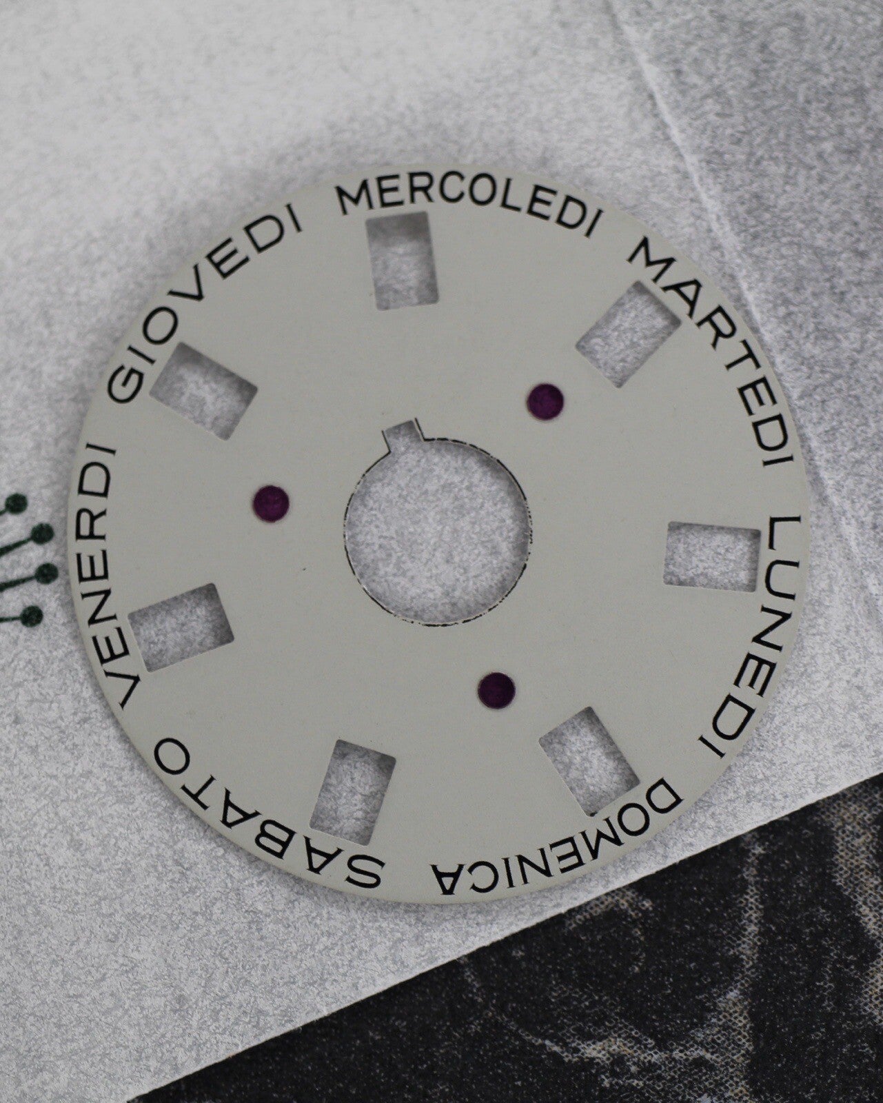 NEW Rolex 3055-5135-204 Day-Date Wheel Giorno Settimana Italian Bianco Grey 5055