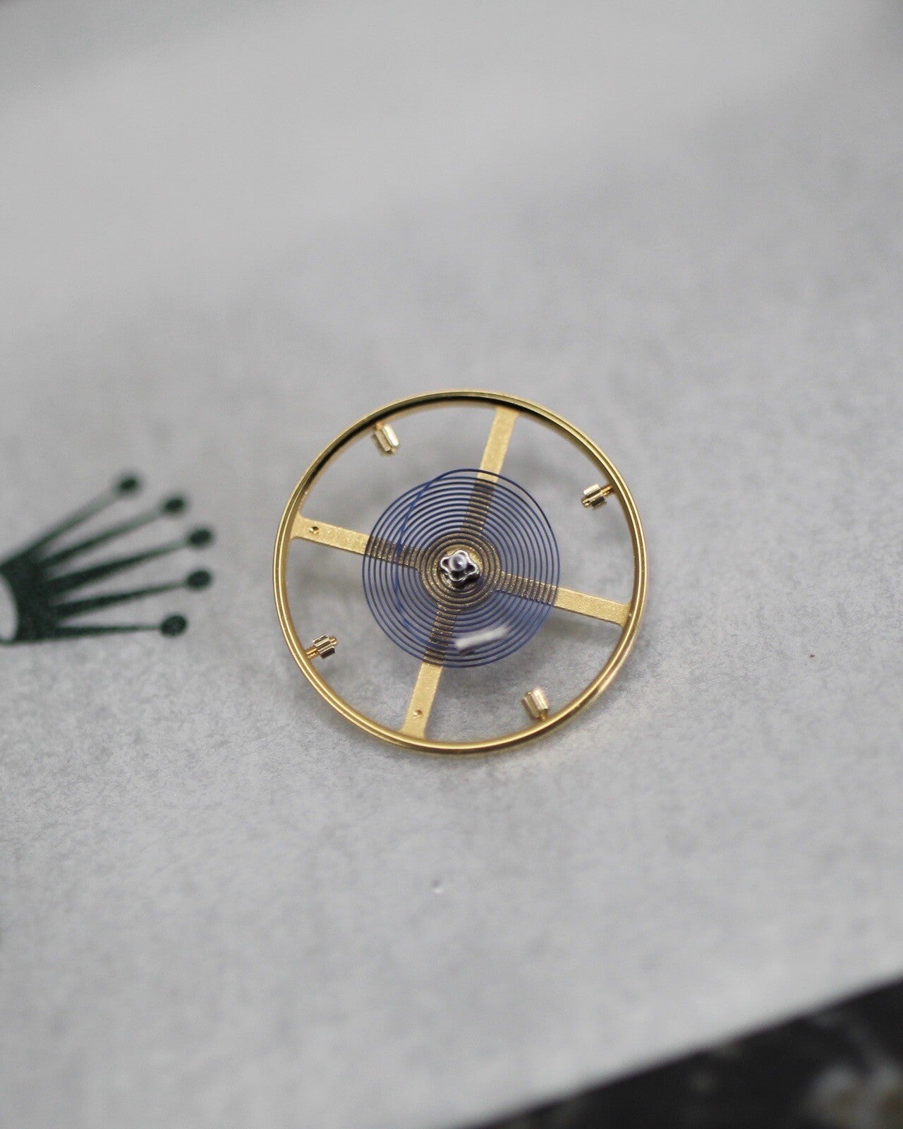 NEW Rolex 3186-432 Genuine Balance Parachrom Blu Spring Bilanciere Ricambio 3135
