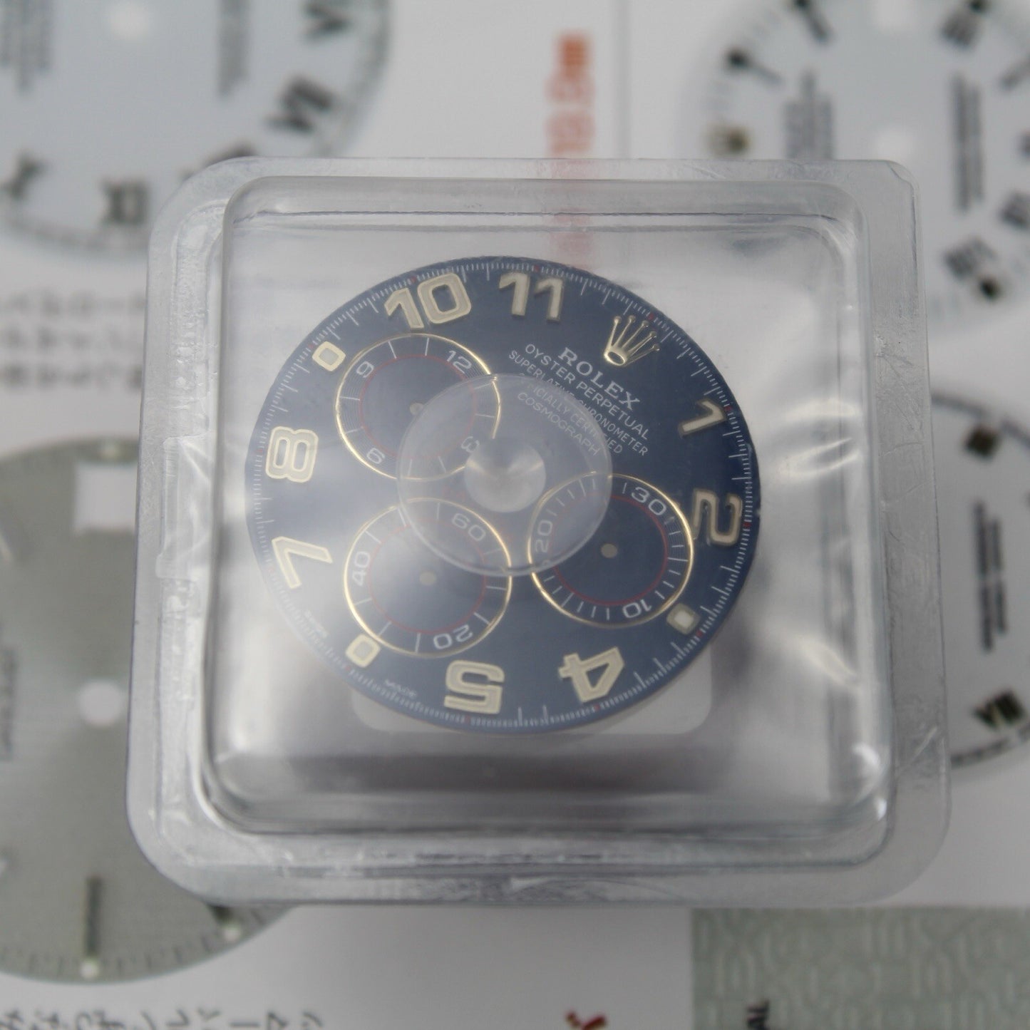 NEW Rolex Daytona 116518 116528 Quadrante Blu Racing Chromalight Originale Blist