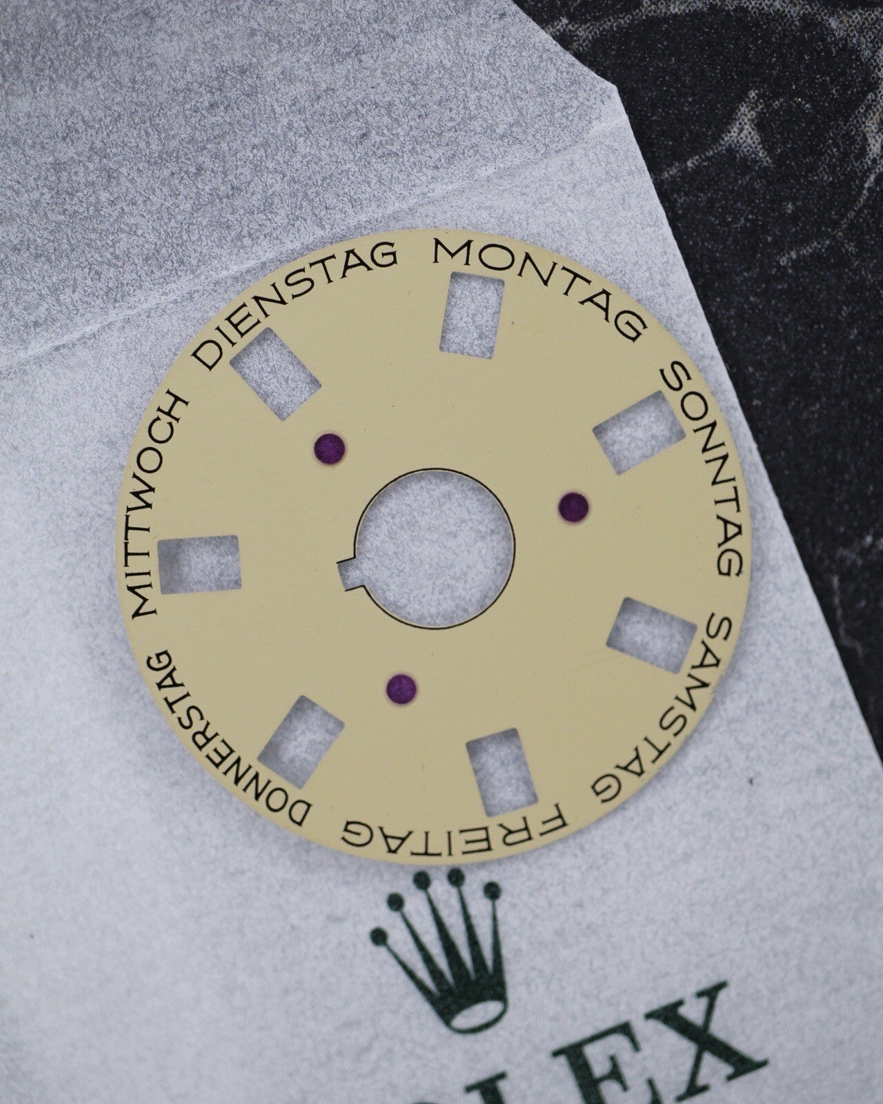 NEW Rolex 3055-5135-105 Day-Date Wheel German Week Champagne Settimana 5055