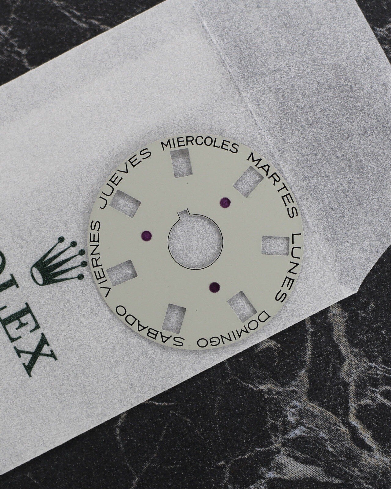 NEW Rolex 3055-5135-202 Day-Date Wheel Spanish Week Grey Bianco Settimana 5055