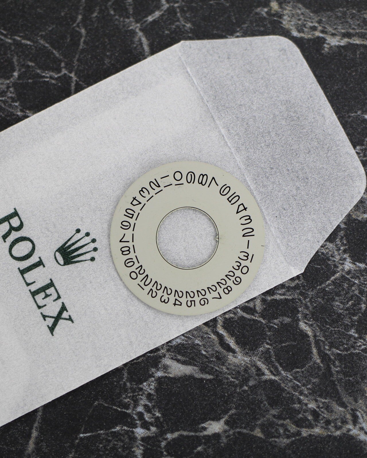 NEW Rolex 3055-5134-2 Day-Date Indicator Grey Datewheel Genuine Bianco Data 5055