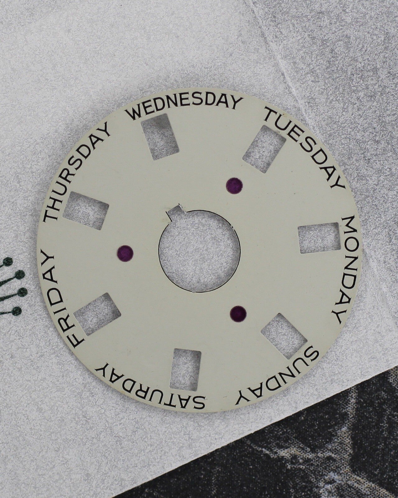 NEW Rolex 3055-5135-201 Day-Date Wheel English Week Grey Bianco Settimana 5055