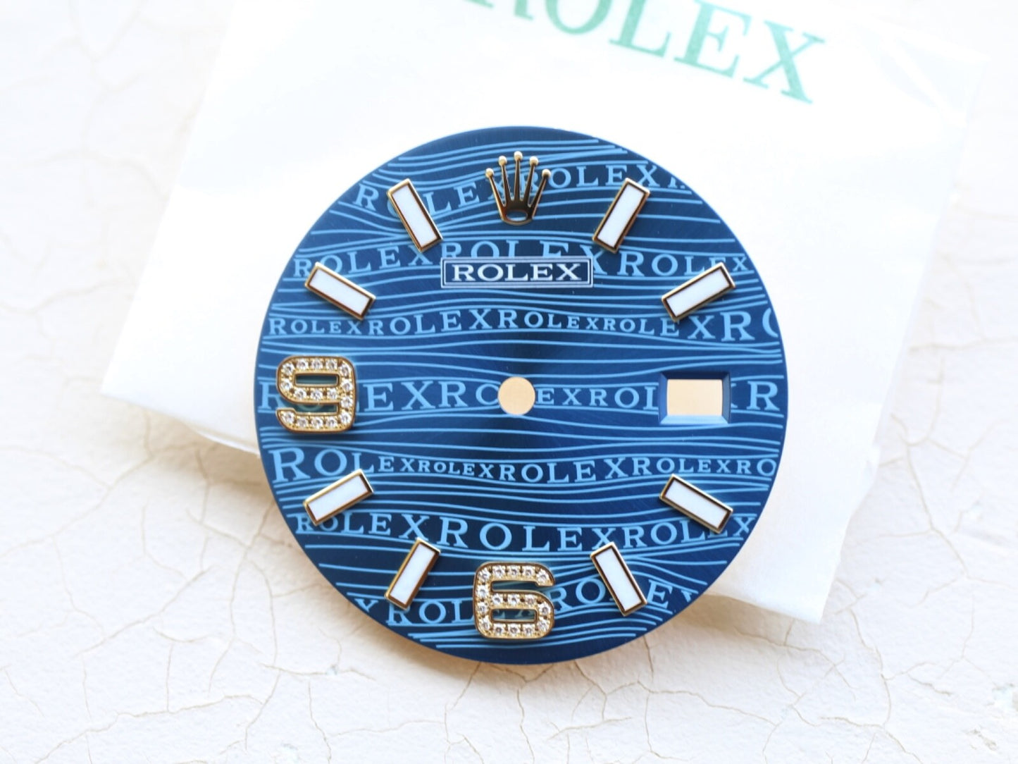 NEW Rolex Datejust Special Blue Waves 3 6 Diamond Dial 116203 116233 Quadrante