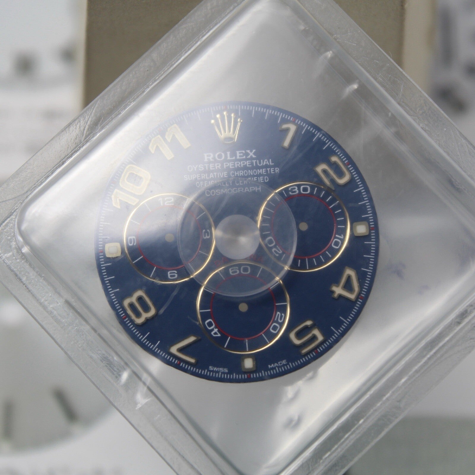 NEW Rolex Daytona 116518 116528 Quadrante Blu Racing Chromalight Originale Blist