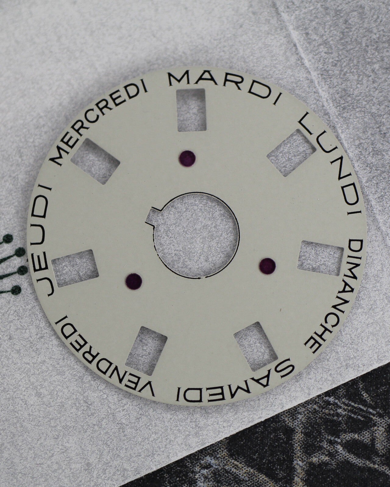 NEW Rolex 3055-5135-203 Day-Date Wheel French Week Grey Bianco Settimana 5055