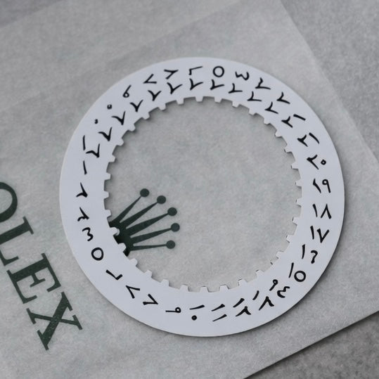NEW Rolex 3135-16201 Disco Indicatore Data DAY-DATE Bianco Arabo Nuovo