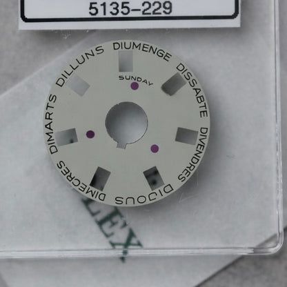 NEW Rolex 3055-5135-229 Disco Indicatore Giorni Data DAY-DATE Grigio Catalano 5055