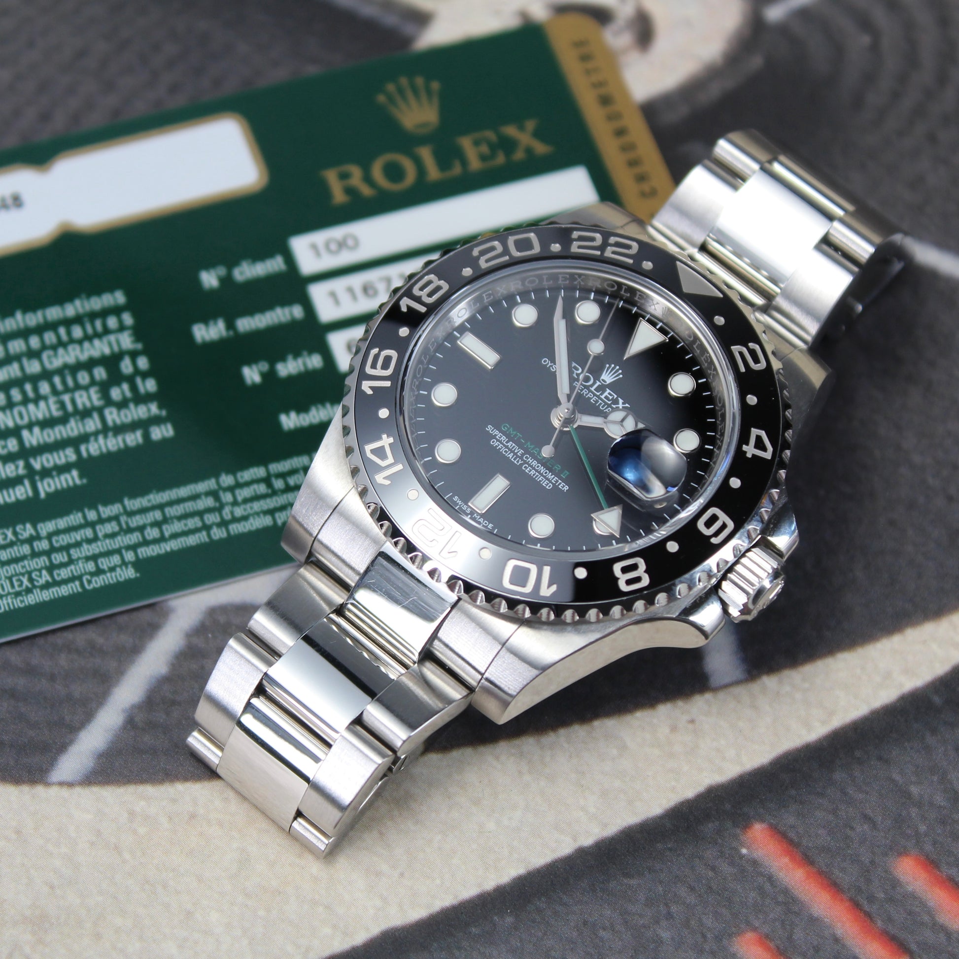 2014 Rolex GMT-Master II 116710LN -  Chromalight with Card