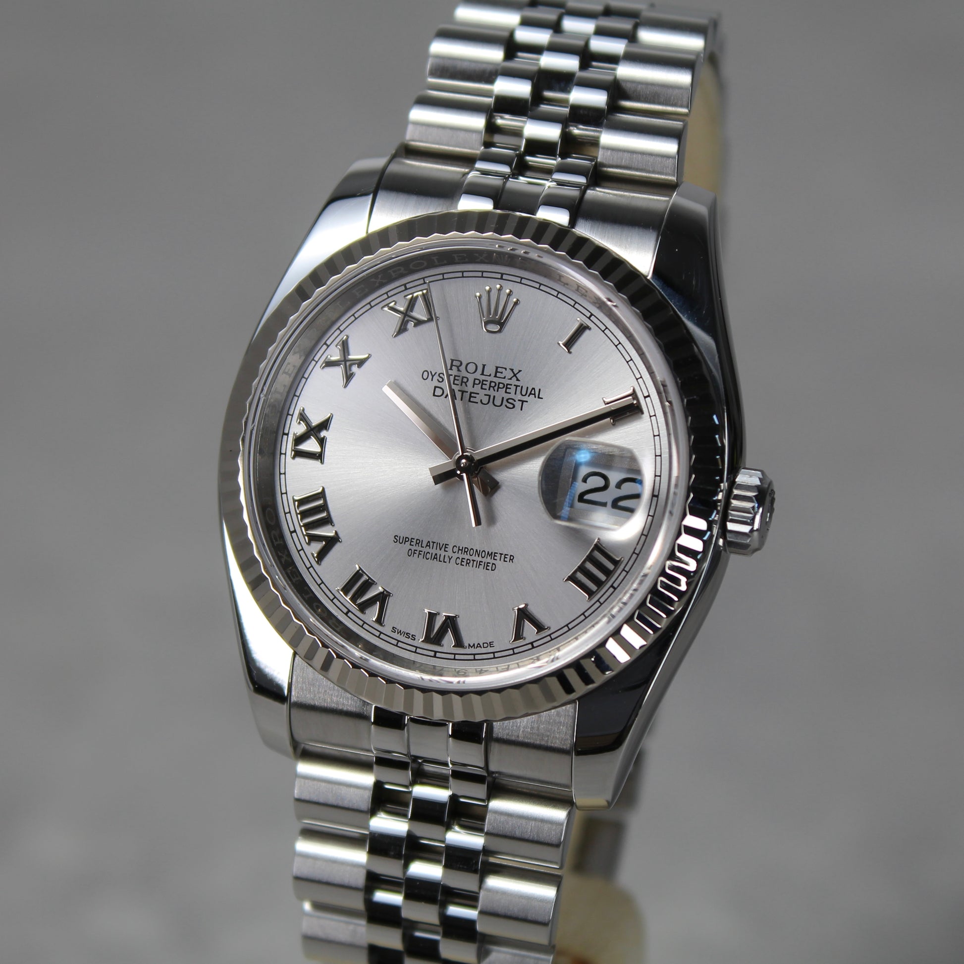 2017 Rolex Datejust 116234 - Super Jubilee Silver Roman Dial with Card