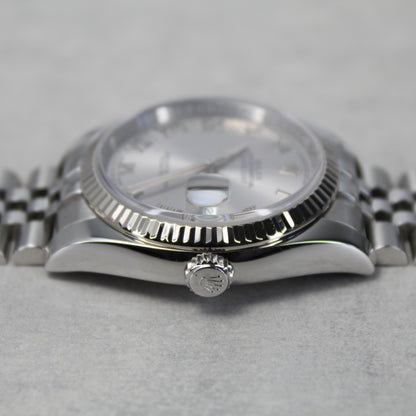 2017 Rolex Datejust 116234 - Super Jubilee Silver Roman Dial with Card