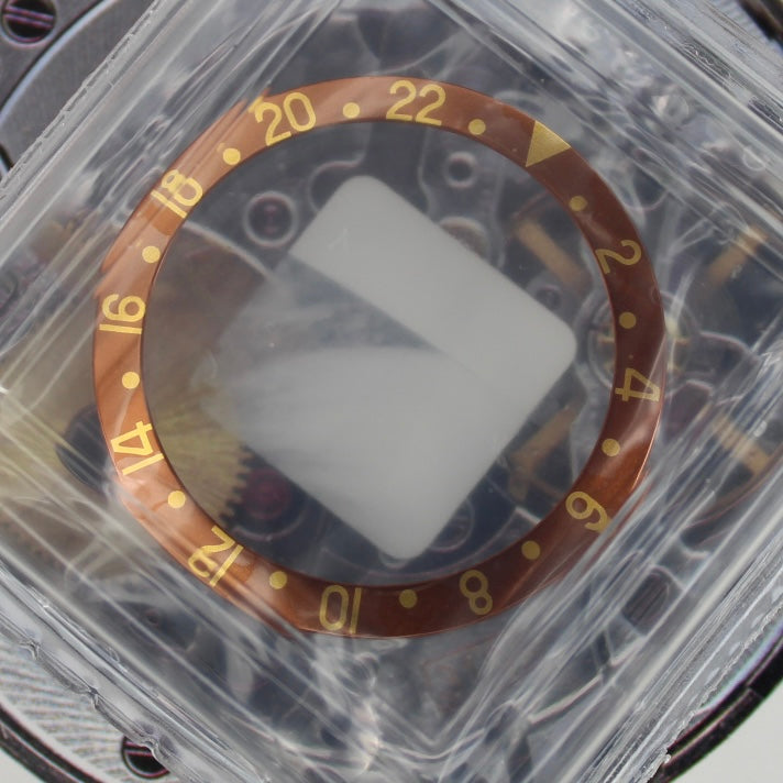 NEW Rolex 315-16718-13 GMT Master 16718 Inserto Ghiera Marrone Nuovo in Blister