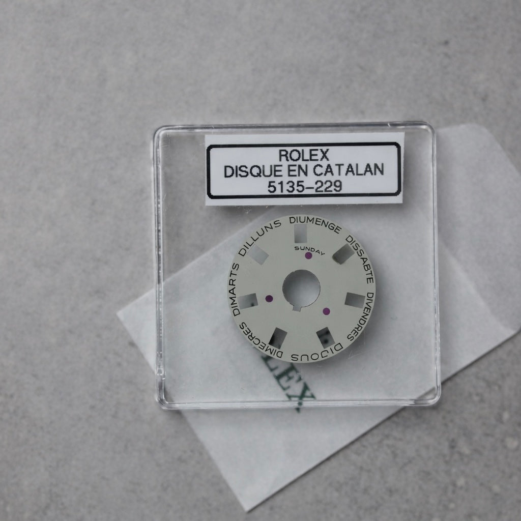NEW Rolex 3055-5135-229 Disco Indicatore Giorni Data DAY-DATE Grigio Catalano 5055