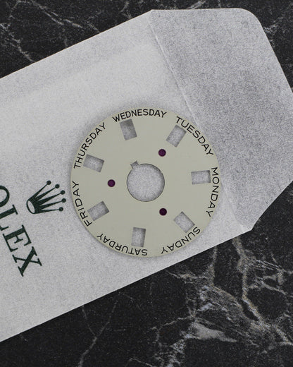 NEW Rolex 3055-5135-201 Day-Date Wheel English Week Grey Bianco Settimana 5055