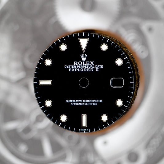 Rolex SWISS ONLY Explorer II 16570 Dial Quadrante Rare 3185 Genuine Originale