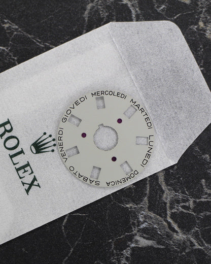 NEW Rolex 3055-5135-204 Day-Date Wheel Giorno Settimana Italian Bianco Grey 5055