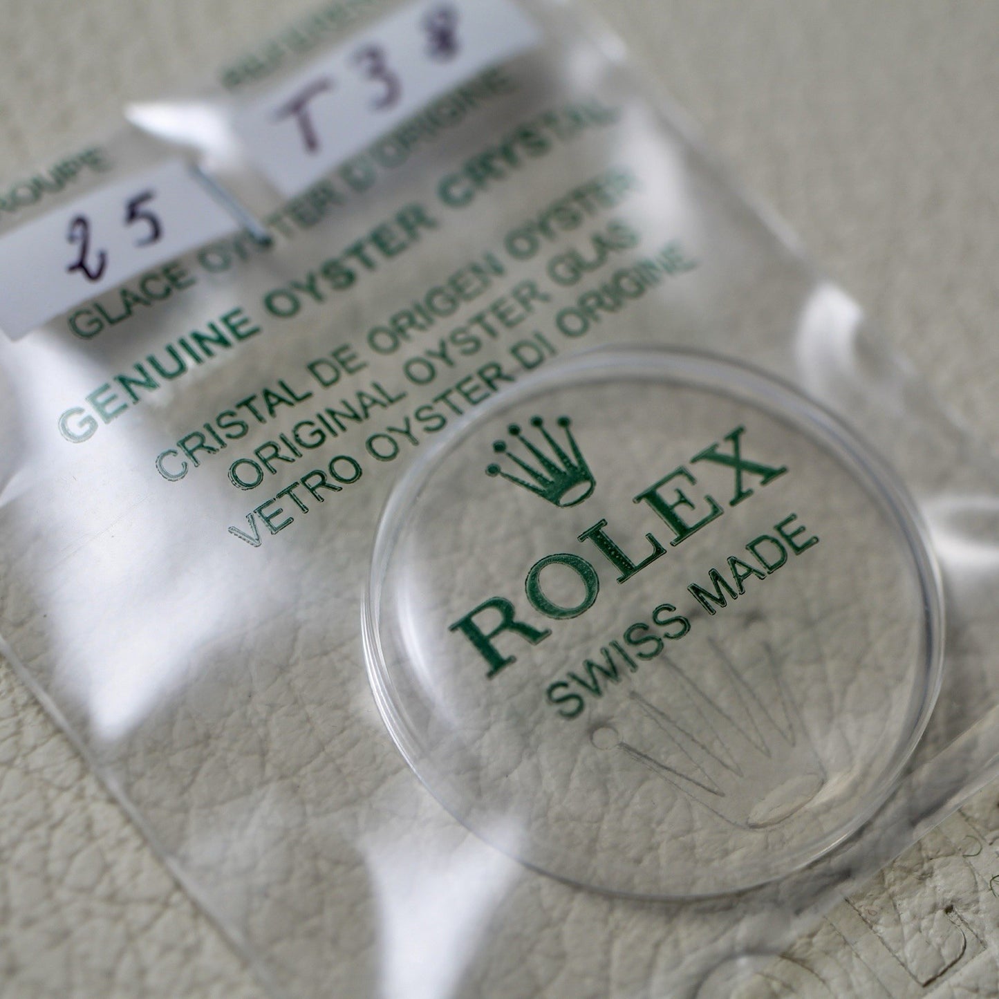 NEW RARE Rolex 25-T38 Crystal Vetro Plexi Dome No Lens GMT 1675 16750 Expl 1655