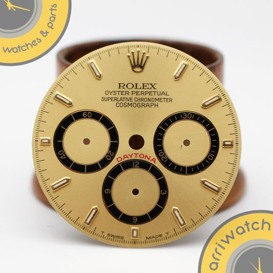 Rolex DAYTONA Zenith 16523 16528 GENUINE 4 lines Dial Rare For "L Serial" 4030