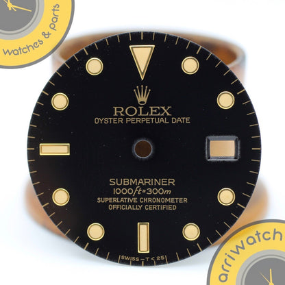 Rolex Submariner 16803 16808 16613 16618 Black Spider Dial GENUINE Tritium Patin