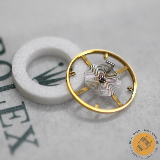 NEW Rolex 3135- 432 Bilanciere Completo Originale Spirale Bianca Ricambio NOS
