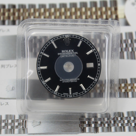 NEW Rolex Datejust 36mm Quadrante Originale Nero Indici 116200 116234 Blister