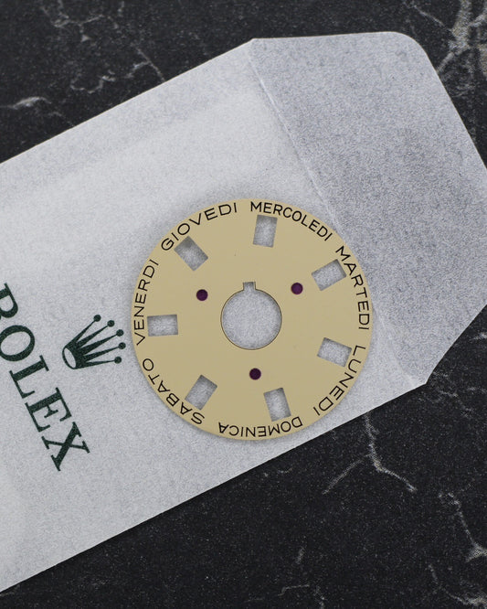 NEW Rolex 3055-5135-104 Day-Date Wheel Giorno Settimana Italian Champagne 5055