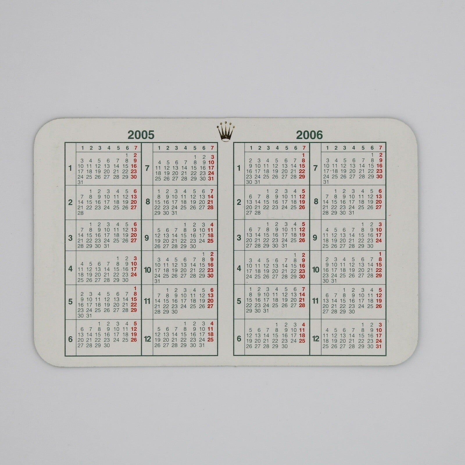 ROLEX NOS ORIGINAL VINTAGE CALENDAR 2005 2006 RARE