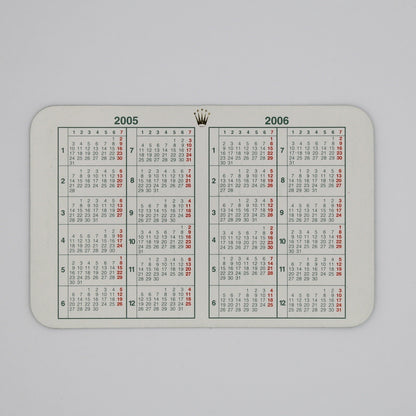 ROLEX NOS ORIGINAL VINTAGE CALENDAR 2005 2006 RARE