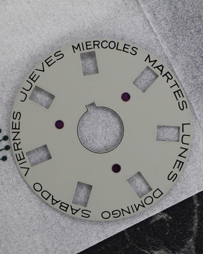 NEW Rolex 3055-5135-202 Day-Date Wheel Spanish Week Grey Bianco Settimana 5055