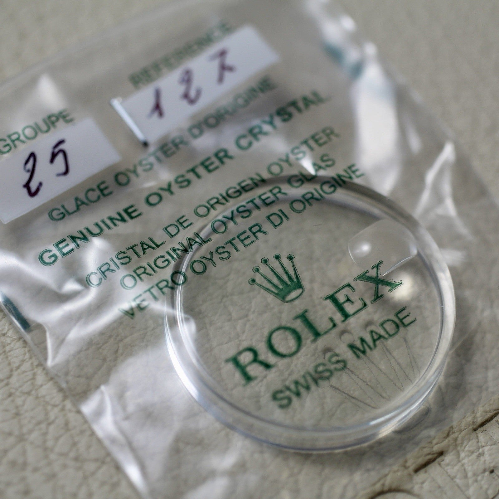 NEW Rolex 25-127 Crystal Vetro Plexi Glass Submariner 1680 Top Hat No Edge