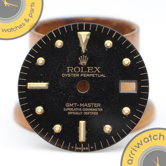 Rolex GMT Master 1675 Nipple Dial Black GENUINE Quadrante Originale Vintage 1575