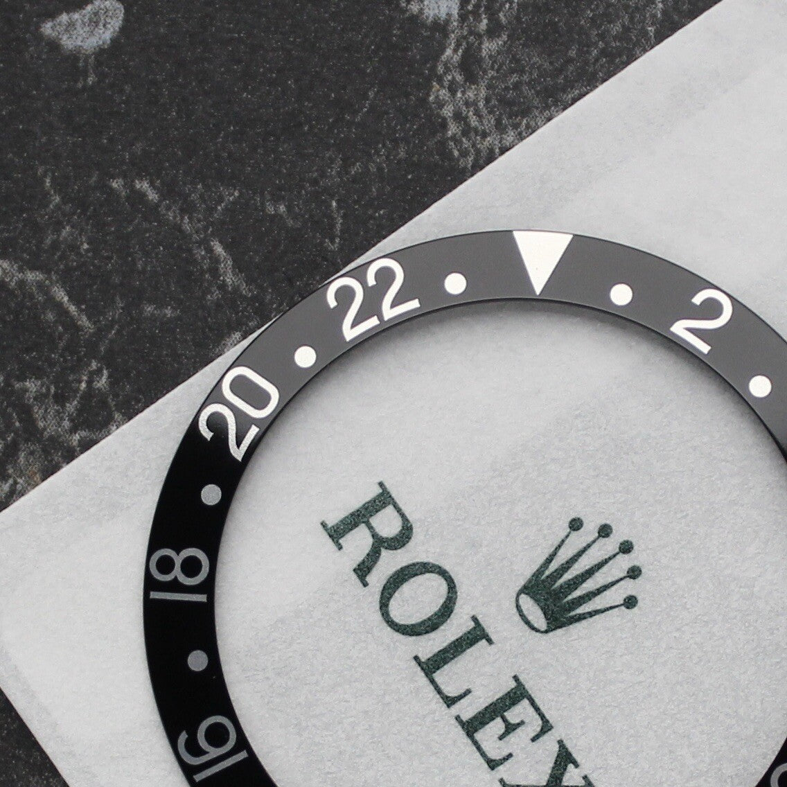 NEW Rolex 315-16750-1 GMT Master 1675 Inserto Ghiera Nera Originale