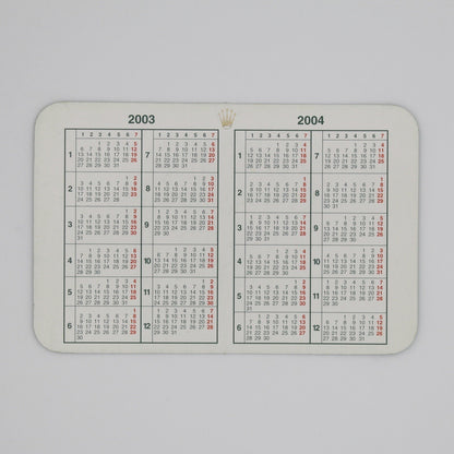 ROLEX NOS ORIGINAL VINTAGE CALENDAR 2003 2004 RARE