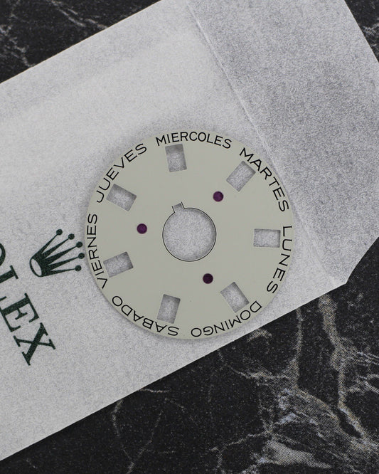 NEW Rolex 3055-5135-202 Day-Date Wheel Spanish Week Grey Bianco Settimana 5055